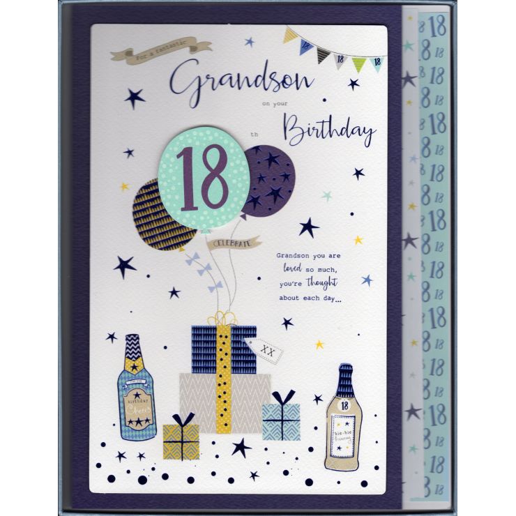 18th Grandson Birthday Card