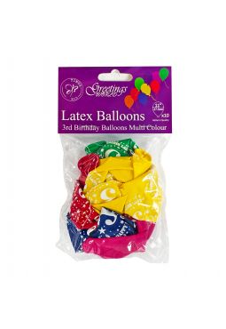 Happy 3rd Birthday Balloons 