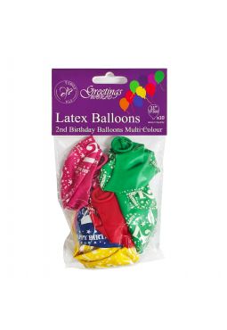 Happy 2nd Birthday Balloons 