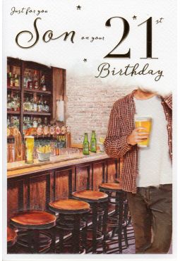 21st Son Birthday Card 