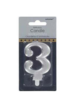 Silver 3 Candle 