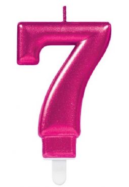Pink 7 Candle