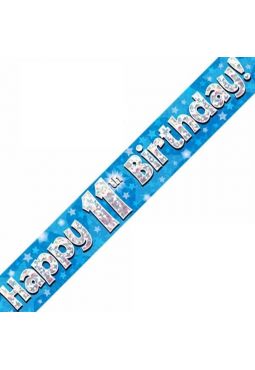 Happy 11th Birthday Banner 