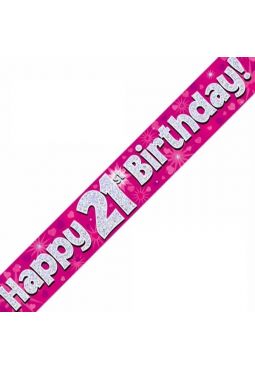 Happy 21st Birthday Banner 