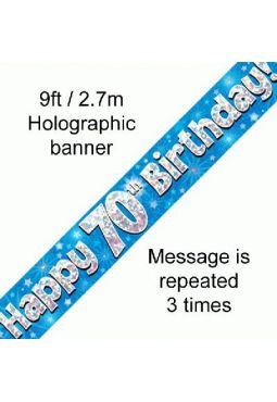 Happy 70th Birthday Banner 
