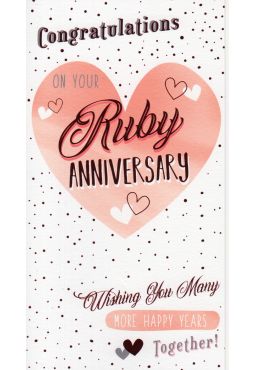 Ruby Anniversary Card 