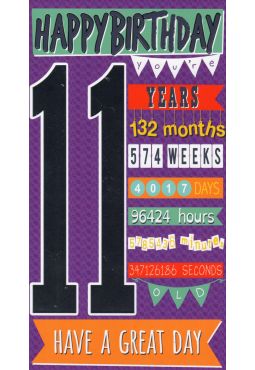 11th Birthday Card 