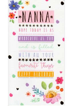 Nanna Birthday Card 