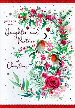 Daughter And Partner Christmas Card 