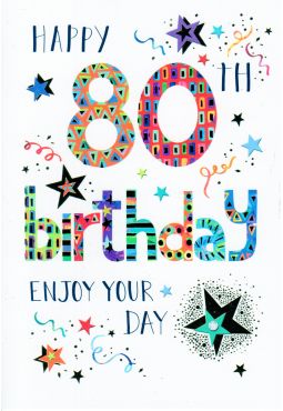 80th Birthday Card 