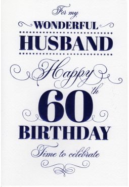 60th Husband Birthday Card 