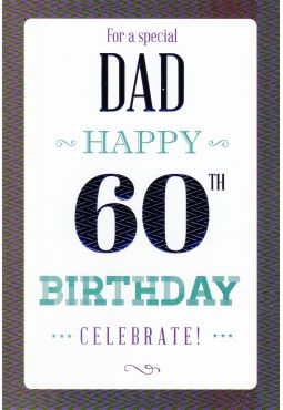 60th Dad Birthday Card 