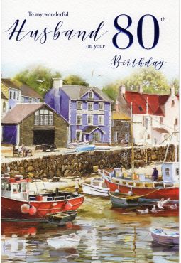 80th Husband Birthday Card 