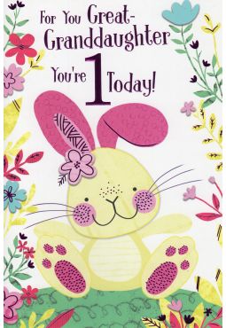 1st Great Granddaughter Birthday Card 