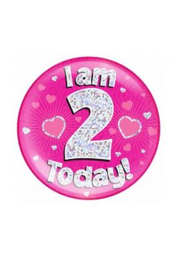 2nd Birthday Pink Badge 