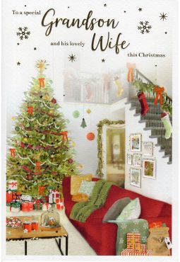 Grandson And His Wife Christmas Card 