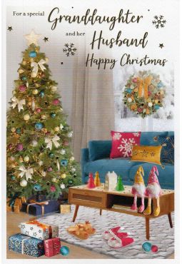 Granddaughter And Husband Christmas Card 