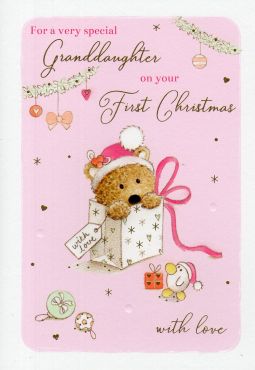 Granddaughter First Christmas Card 