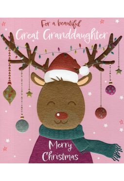 Great Granddaughter Christmas Card 
