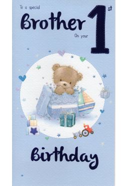 1st Brother Birthday Card 