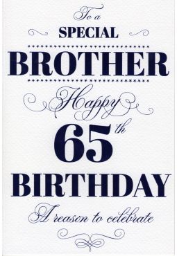 65th Brother Birthday Card 