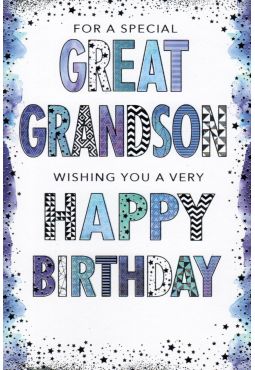 Great Grandson Birthday Card